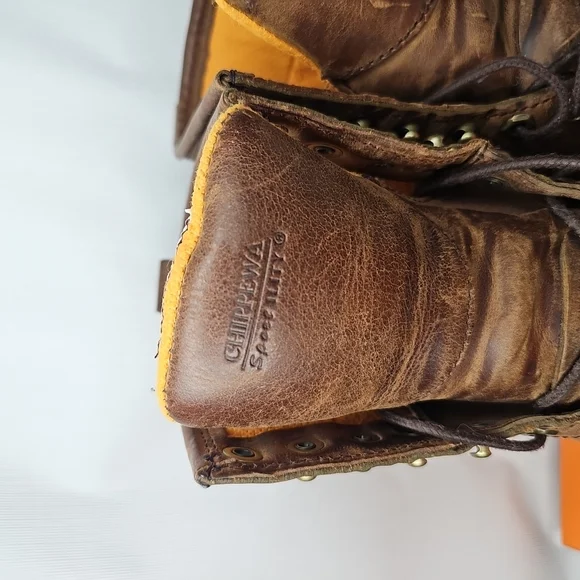 Chippewa Men's Brown Leather Boots Mens For Work Size 7